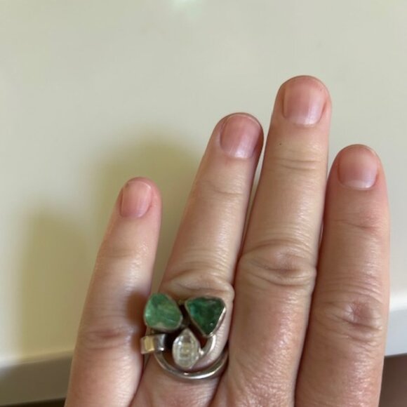 Lilly Barrack Sterling SIlver .925 Ring- Multi Stone- Size 8 - Picture 2 of 7